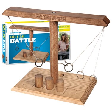 Triumph Sports Hook and Ring Battle &ndash; Ring Toss Game for Adults and Kids