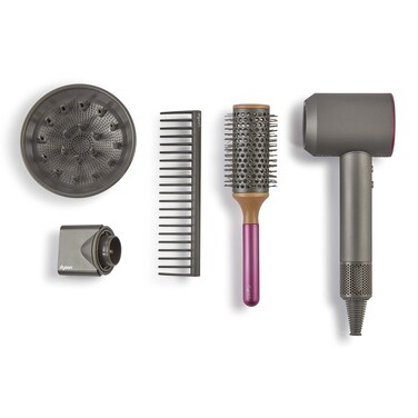 Casdon 73252 Dyson Supersonic Styling Set   Interactive Toy Hairdryer for Children Aged 3 Years &amp; Up   Looks and Works Like The Real Thing, Grey