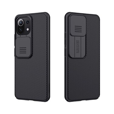 for xiaomi Mi 11 Lite Case,Nillkin CamShield Slim case Protective Cover Case with Camera Protector Hard PC and TPU Ultra Thin Anti-Scratch Phone Case for Xiaomi Mi11 Lite 4G/Mi 11 Lite 5G (Black)