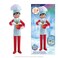 The Elf on the Shelf MagiFreez Christmas Chef Set for Your Scout Elf - Includes Magical Standing Pants, elf- Sized Chef&rsquo;s hat and Apron, Bowl and Spoon and Flour and Sugar Boxes.