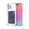 Wuwedo for iPhone 13 Pro Max Clear Card Case, Protective Shockproof TPU Slim Wallet Case with Card Holder