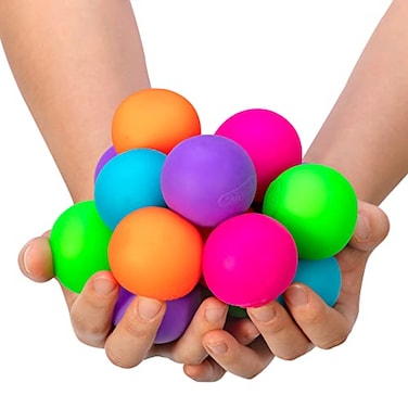 Schylling NeeDoh Teenie Gobs of Globs - Sensory Squeeze Toy - Contains 18 Mini Groovy Globs - 1.25" Wide - Multicolored