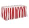 Oojami 2 Pack Red &amp; White Striped Table Skirt Carnival Circus Decorations