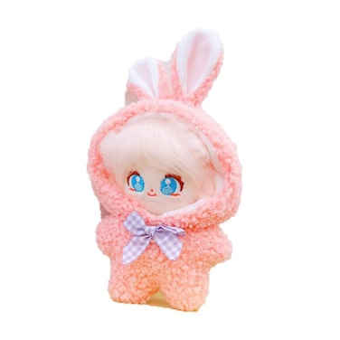 10cm Plush Doll Clothes 10cm Cotton Doll Clothes 3.93" Doll's Clothes Dolls Accessories Pink Rabbit1pc No Doll No Shoes
