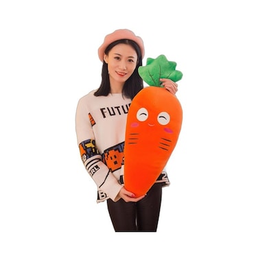 TONGMAN 25.5" Plush Toy Soft Carrot Hugging Pillow Cute Stuffed Doll Toy Throw Pillow, Soft Stuffed Plush Toys for Kids Plush Pillow Home Decoration Gift