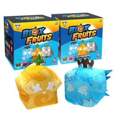 PhatMojo BLOX Fruits - Mystery Fruit Collectible Plush 2-Pack (4"" Tall, Series 1) [Includes DLC, Officially Licensed], Mixed, CP3310-2PK