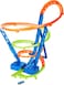 Hot Wheels Toy Car Track Set Spiral Speed Crash, Powered by Motorized Booster 29-in Tall Track with 1:64 Scale Toy Car