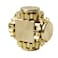 DMaos Fidget Cube Spinner, Linkage 4 Gears Figity Spin Finger Games, Metal Brass with Super Smooth Bearings, Durable Mechanics Romoveable, Small Premium Figit Toy - Gold