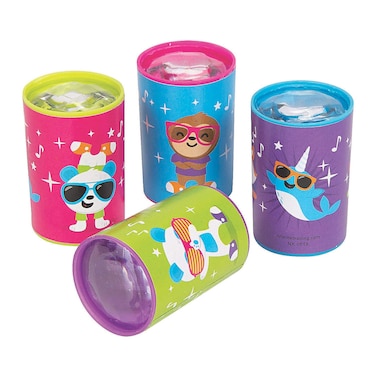 Fun Express Mini Dancing Animals Prisms - Colorful Toy Assortment for Kids, Fun Party Favors, Educational Toys, and Creative Playtime Activities - 48 Pieces