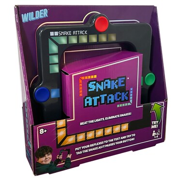 Snake Attack Electronic Handheld Game &ndash; Solo and Multiplayer Reflex Game for Kids Ages 8+