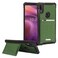 CELZEN - for Alcatel 3V (2019) 5032W - Denim Hybrid Credit Card Pocket Slot/Stand Phone Case - EC5 Green