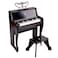 Hape Learn with Lights Black Piano with Stool