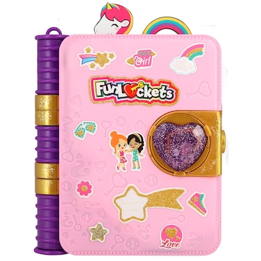 FUNLOCKETS Secret Journal NEW Glitter Edition. Secret Lockable Girl&rsquo;s Diary with Over 30 Surprises. Perfect Toy Craft Gift for Creative Girls 6 Years +, 5.6 x 16.1 x 19.2 centimeters