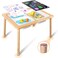 TERRAMUS Kid's Table, Toddler Sensory Table, Play Sand &amp; Water Table with 3 Toy Storage Bins, Wooden Children's Desk for Art, Study, Drawing,Dinning, Activity Table Indoor Outdoor,Gifts for Boys Girls