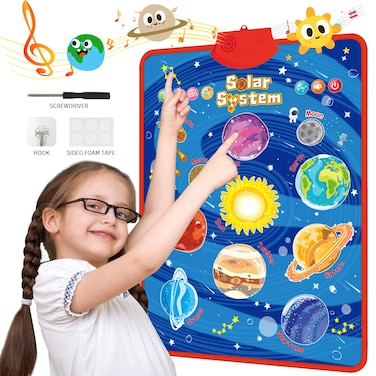 JOYLEARN Educational Solar System Learning Poster for Toddlers and Kids, 16In x 22In