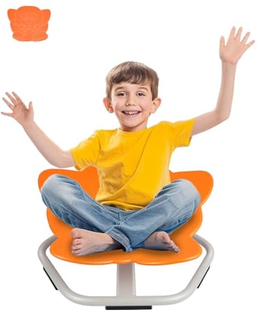 FAHKNS Autism Sensory Spinning Chair, Autism Spinning Chair for Kids Sensory, Sit and Spin Sensory Chair for Toddlers Overcoming Social Phobia and Training Body's Balance