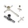 Rchobbytop 4pcs Mini 4-Way &amp; 6-Way Cross Sleeve Wrenches &amp; Aluminum Hex Nut Driver Bolts Tool Kit 5.5mm 7mm 8mm 10mm 12mm 17mm for 1/8 1/10 RC Car Remote Control Boat Helicopter Drone Robot