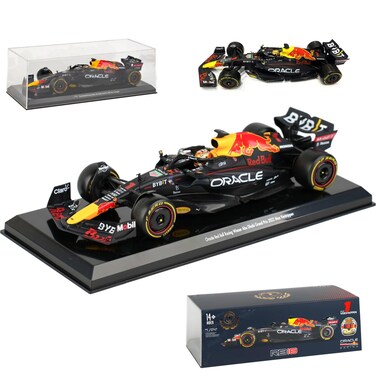 HTLNUZD 1/24 2022 New F1 RB18#1 for Verstappen Champion Racing Compatible with Red Bull 1:24 Static Alloy Car Die Cast Model Collectible Gift, Black