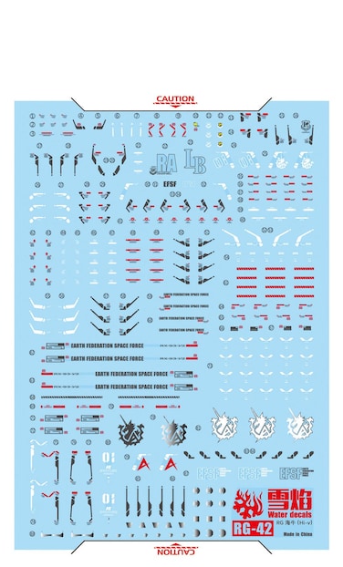 ANSAI Decals Decal Fluorescent fits Hobby RG 1/144 Hi Nu Hi v Scale Model kit