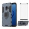 Phone Case for Samsung Galaxy S9 with Tempered Glass Screen Protector Cover and Magnetic Ring Holder Stand Kickstand Slim Hard Cell Accessories Glaxay S 9 Edge 9S GS9 Men Boys Women Girls Cases Blue