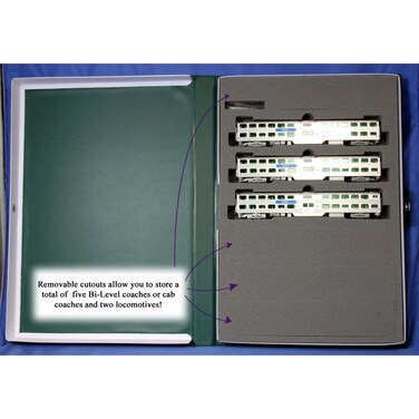 Kato USA Model Train Products N Chicago Metra Gallery Bi-Level Commuter Train 3-Car Set,106-8703