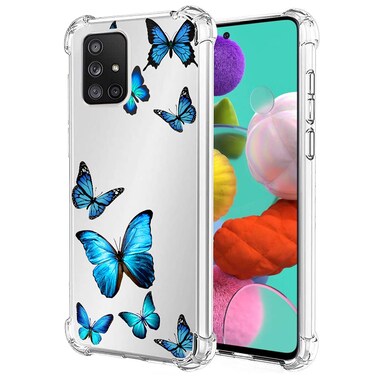Tothedu Phone Case for Galaxy A51 5G (Not for A51 4G), Samsung A51 5G Case, Clear Slim Shockproof Pattern Soft Flexible TPU Back Phone Protective Cover Cases for Samsung Galaxy A51 5G (Butterfly)