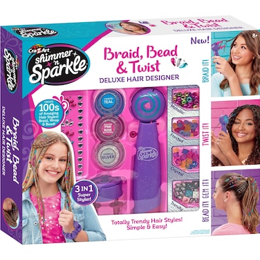 Cra-Z-Art Shimmer &lsquo;n Sparkle Braid Bead and Twist Deluxe Hair Designer