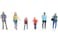 Family Day 6 Piece Diecast Figure Set Limited Edition for 1/64 Scale Models by American Diorama AD-2410MJ