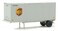 28' Container with Chassis 2-Pack - Assembled - United Parcel Service (Modern Shield Logo, Gray, Brown, Yellow)