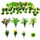 SaktopDeco 120 PCS Miniature Trees Diorama Trees Mini Tree Plant Tree Model Cake Topper Plastic Trees Fairy Garden Supplies Railroad Scenery