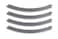 Kato USA Model Train Products Unitrack, 348mm (13 3/4") Radius 45-Degree Curve Track (4-Piece)