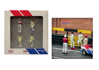 American Diorama BRE Racing Driver Figures TarmacWorks collabration 1:64 Metal Figure Set T64F-006-BRE (4 Figures)