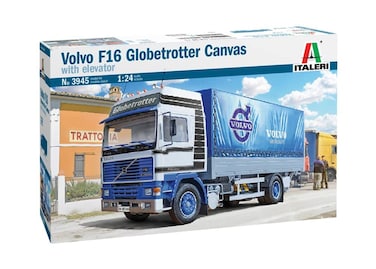 Italeri 3945S 1:24 Volvo F16 Tarpaulin with Lift, Model Building, Kit, Stand Model Making, Crafts, Hobby, Gluing, Plastic Construction Kit, Detailed