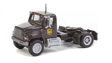 Walthers International(R) 4900 Single-Axle Semi Tractor Only - Assembled - United Parcel Service (Modern Shield Logo, Brown, Yellow)