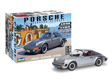 Revell 85-4521 Porsche 911 Carrera 3.2 Coupe 2N1 Model Car Kit 1:24 Scale 109-Piece Skill Level 4 Plastic Model Building Kit, Gray