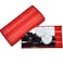 Set of 24 Pieces Plastic Checkers Black White Draughts Game Russian Shashki Red Case