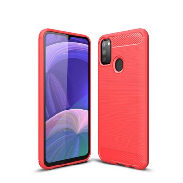 CruzerLite Compatible with Galaxy M30s Case, Compatible with Galaxy M30s Cover, Design Back Cover Anti-Scratch Shock Absorption Case for Samsung Galaxy M30s (Red)
