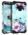 Casetego Compatible with Galaxy Note 9 Case,Floral Three Layer Heavy Duty Sturdy Shockproof Full Body Protective Case for Samsung Galaxy Note 9,Blue Flower