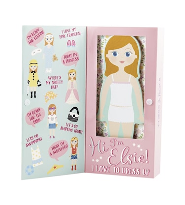 Floss &amp; Rock Magnetic Dress Up Wooden Doll (Elsie)
