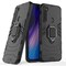LuluMain Compatible with Redmi Note8 Case, Metal Ring Grip Kickstand Shockproof Hard Bumper (Works with Magnetic Car Mount) Dual Layer Rugged Cover for Xiaomi Redmi Note 8 (Black)