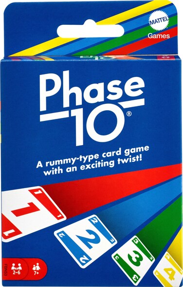 Mattel Games Phase 10 Card Game with 108 Cards, Great Game for Kids, Family or Adult Game Night, Ages 7 Years and Older