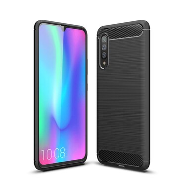 CruzerLite Case Compatible with Samsuang Galaxy A90 5G Case, Carbon Fiber Texture Design Cover Anti-Scratch Shock Absorption Case Made for Samsung Galaxy A90 5G (Black)
