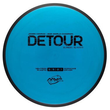 MVP Disc Sports Neutron Detour James Conrad Edition Disc Golf Midrange (165-170g / Colors May Vary)
