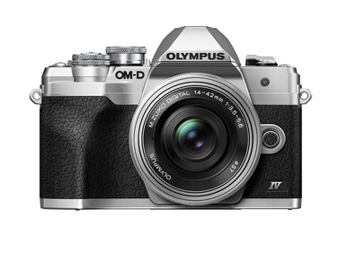 OM SYSTEM OLYMPUS E-M10 Mark IV Silver Micro Four Thirds System Camera M.Zuiko Digital ED 14-42mm F3.5-5.6 EZ kit 20MP Sensor 5-Axis Image Stabilization 4K Video Wi-Fi
