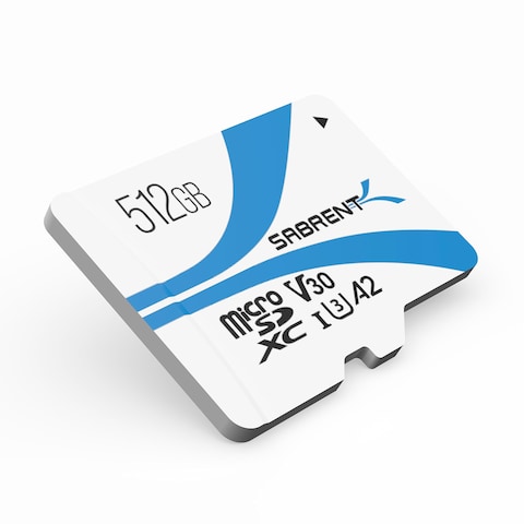 SABRENT Rocket V30 A2 512GB MicroSDXC Memory Card R100MB/s W30MB/s Compatible with Steam Deck, Nintendo-Switch, Go Pro, Cameras, Smartphones. (SD-MQ30-512)