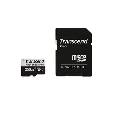 Transcend 256GB 350V(uSD Card), Micro SD, Memory Card, U3, Full HD, Up to 100MB/s, for Camera and Drones - TS256GUSD350V