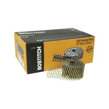 BOSTITCH C8P99DG Thickcoat Round Head 2-1/2-Inch by .099-Inch 15 Degree Coil Framing Nail (3,600 per Box)