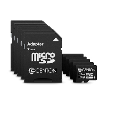 Centon Eelctronics MP Essential Micro SDHC Card, Ultimate Memory Card for Phones, Tablets, Cameras, and More, UHS1, 32GB, 5 Pack Bulk w/Adapter
