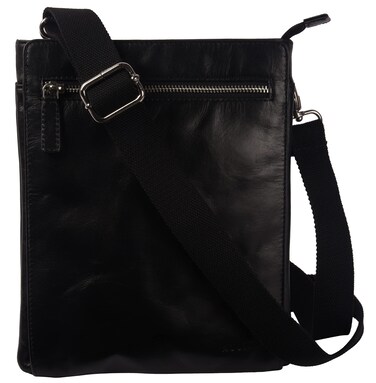 AULIV Sling Bag - Messenger Bag for Men, Shoulder Bag Crossbody Bag for Men, Perfect for Travel, Office, Full Grain Leather (Black)