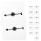 Hotusi Game Spinner Transparent Spinners Dry Erase Math Game Spinner with Rotating Arrow for Party Games and Teaching (15Pack)